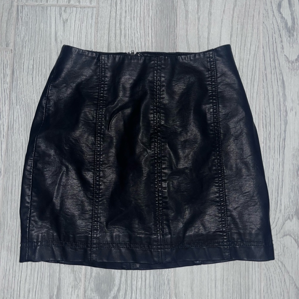 Free people faux leather skirt